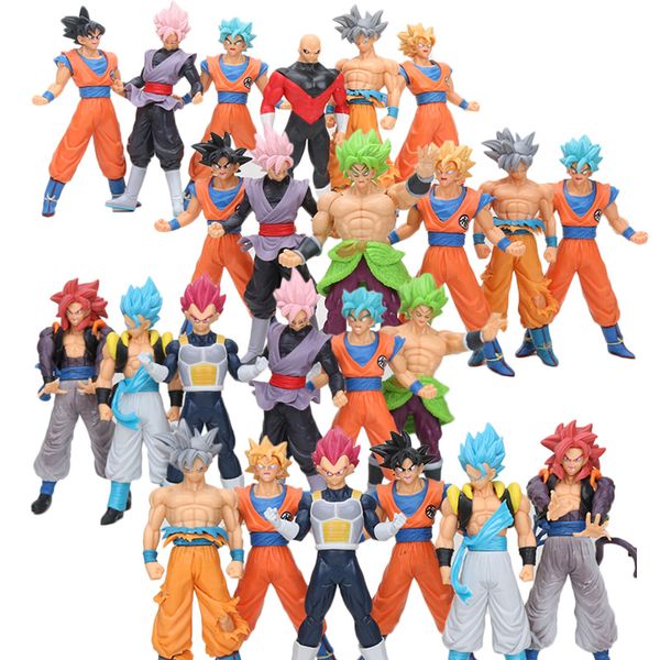

18см dragon ball супер ультра гоку инстинкт супер саян роза гоку черного цзижня broly brolyi пвх действие рисунок игрушка