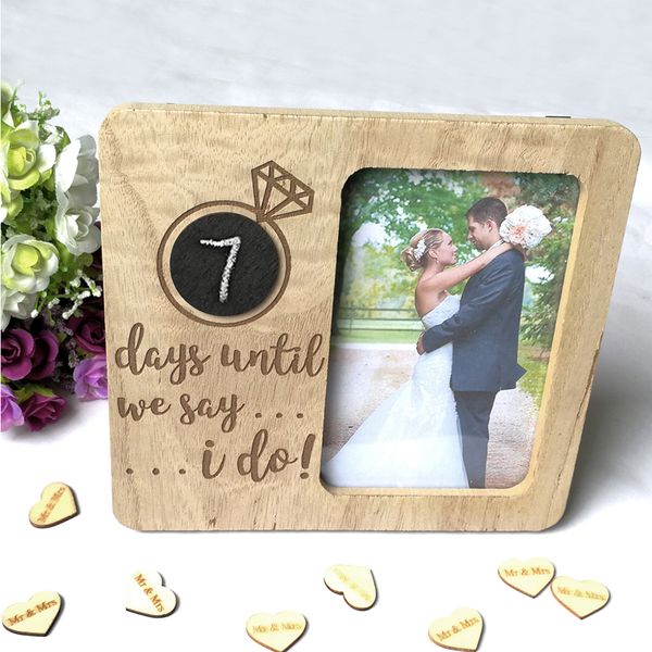 

decoration table p picture frame wedding countdown diy engagement ornament valentines day wooden party love blackboard gifts