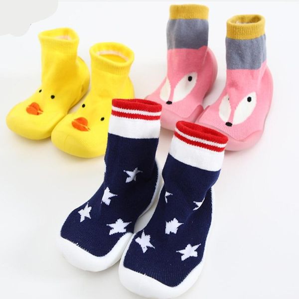 

0-4 лет корейский нескользящие мягкое дно обувь ребенка малыша обувь детские носки пола носки