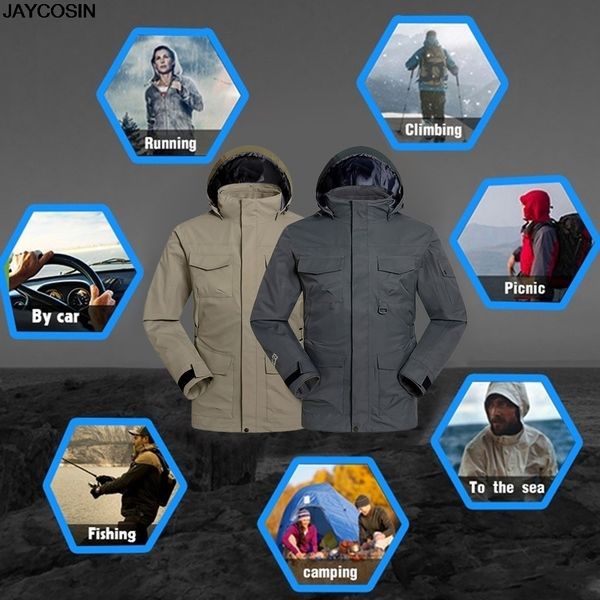 

klv 2019 куртки мужчина водонепроницаемой куртка пешеходного руно дождевик рыбалка ветровка открытого кемпинг trekking мягких горячая 9911, Black;brown