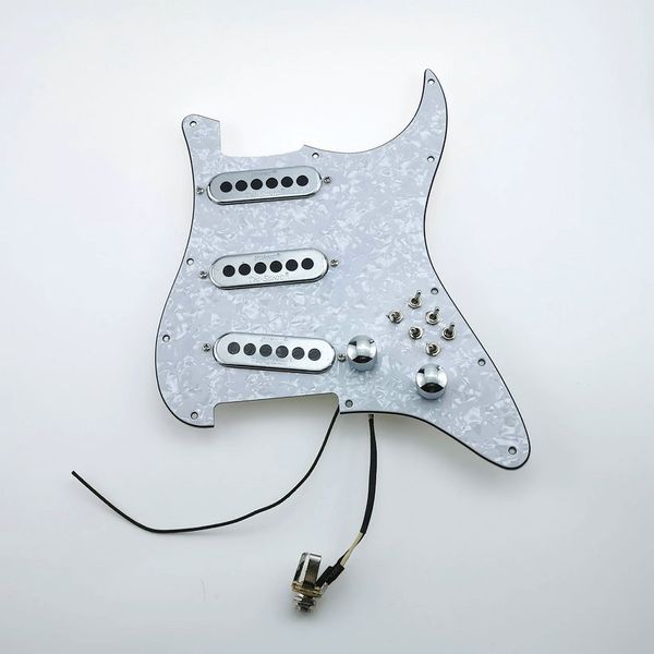 

guitar pickups brian may pickguard chrome white pearl