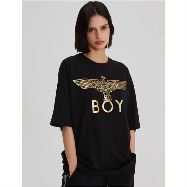 

2020 summer fashion brand boy gilding eagle wings women's couple t-shirt 2020 summer fashion brand boy short-sleeved gilding eagle wing, White
