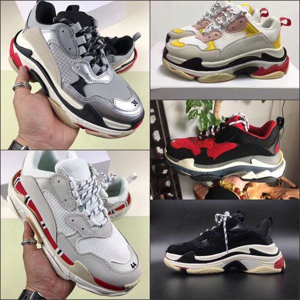 

2019 Multi Luxury Triple S дизайнер низкий новое прибытие Sneaker сочетание подошвы сапоги мужские женские высокое качество бег трусцой Повседневная обувь