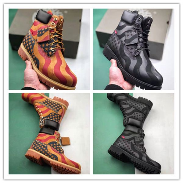 

2020 new genuine leather timber boots land men and women winter warm snow shoes casual boots waterproof supre size39-45