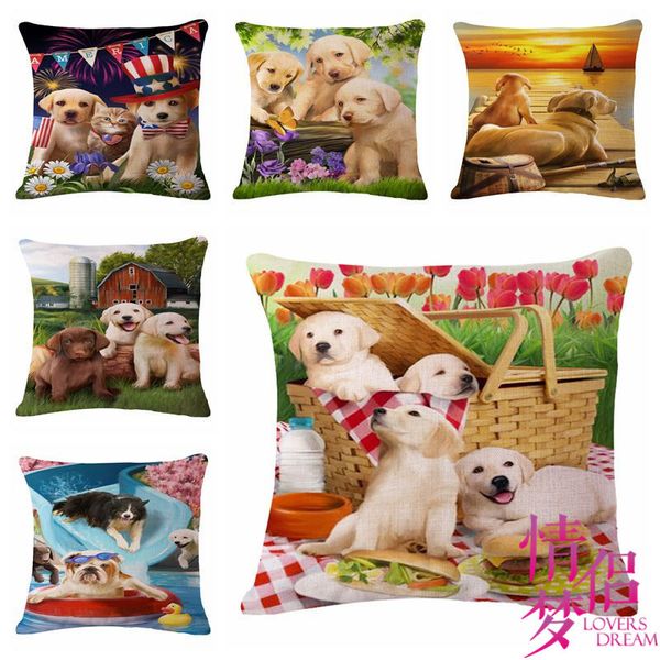 

lovely gogo pets hospital cotton flax pillow back cushion