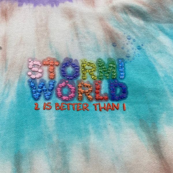 

logan ts stormi 2 party blue hoodie character foam printed sweater, Red