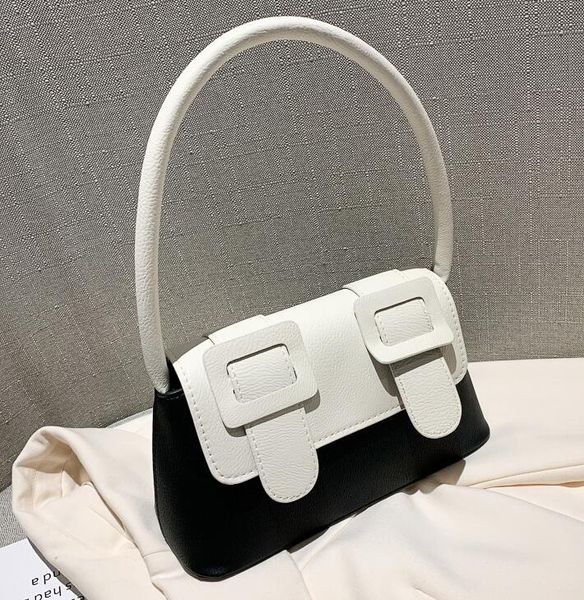

new style cambridge bag lady contrast color underarm baguette bag female fashion handbag shoulder bags