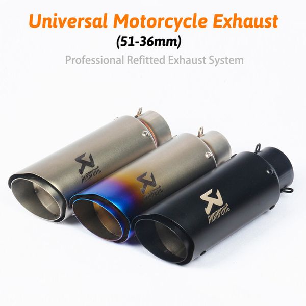 

Универсальный мотоцикл Akrapovic выхлопных изменить мотокросс глушитель для FZ6 CBR250 CB6