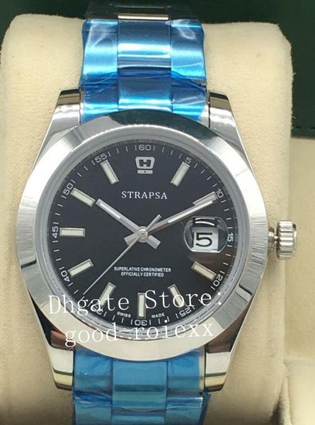 

41mm men's watches mechanical 2813 black dial date men smooth bezel 126334 116334 dive automatic 126300 watch perpetual wristwatches bo, Slivery;brown