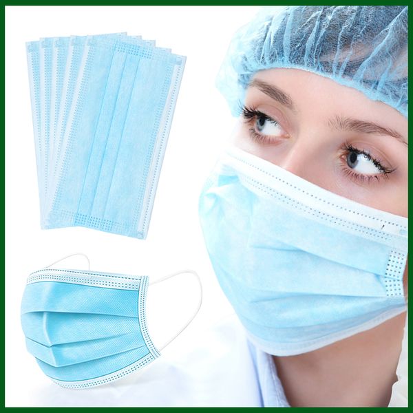 

горячая трехслойная одноразовая маска антипылевой туман рот муфельная маска для лица антибактериальные маски для лица дышащая крышка рта mas