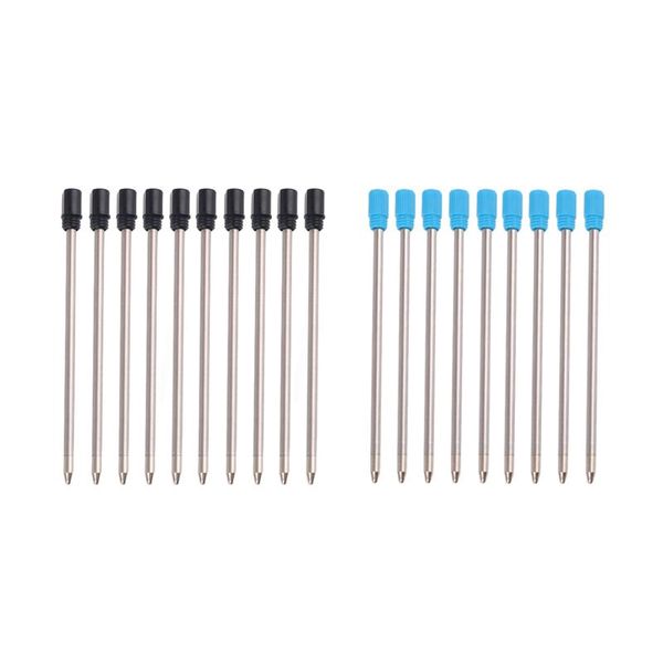 

10pcs gel pen refills replacement 0.5mm blue black ink color for school office