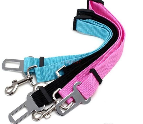 Vendita calda 6 colori Cat Dog Car Safety Cintura di sicurezza Imbracatura Regolabile Pet Puppy Pup Hound Veicolo Cintura di sicurezza Guinzaglio per cani 200 pezzi