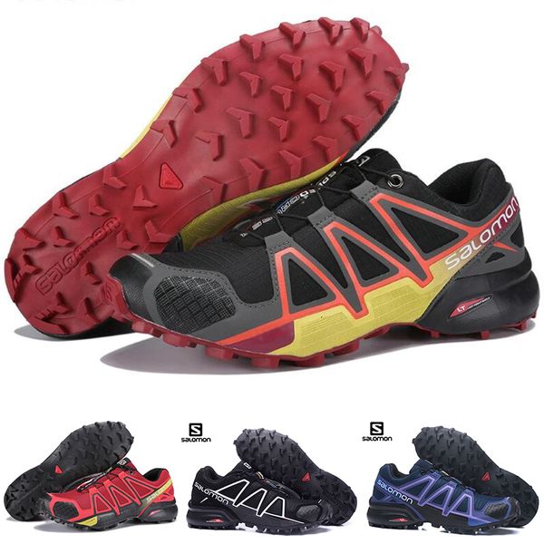 

Salomon Speed Cross 4 CS Mens Women Hiking Shoes SpeedCross 4s Black Purple Orange Blue Outdoor Sports Sneakers 36-46 Wholesale Drop Ship