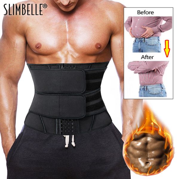 

tummy control steel boned men's waist trainer workout sports shapewear slimming belt support underwear sweat weight loss corset