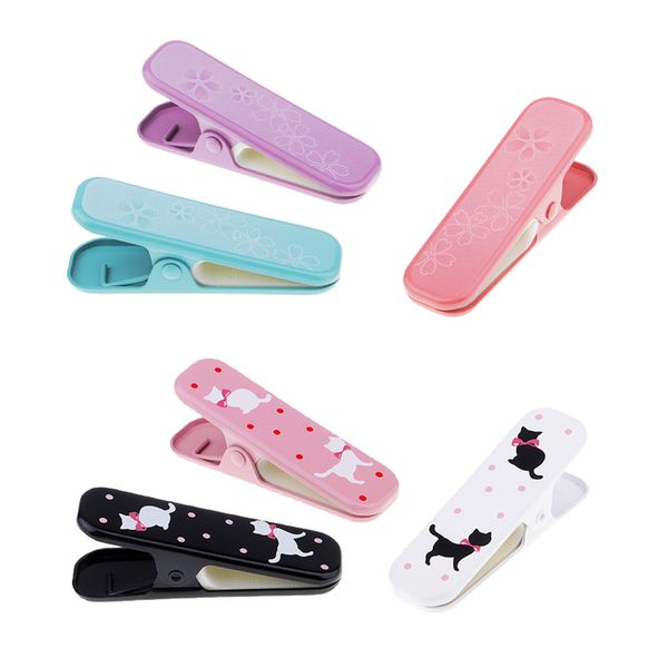 

6 pieces/set handy kimono kitsuke clips japanese clothing dressing clips holders - cat and sakura, Black