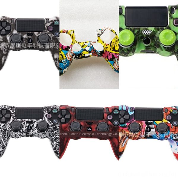 

3q9my новейший черный синий красный контроллер силикон для геля кожи нескользящая крышки случая rubber ps4 soft