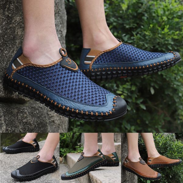 

2019 sneakers new men's shoes mesh shoes leisure sports are breathable in summer shoe zapatos de hombre turnschuhe, Black
