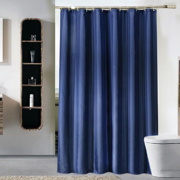 

shower curtains large wide bath curtain waterproof solid blue bathroom with 12 hooks polyester bathtub bathing cover