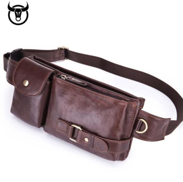 

casual sports explosion models men's chest bag small mobile phone pockets shoulder slung multifunctional leather chest leather running