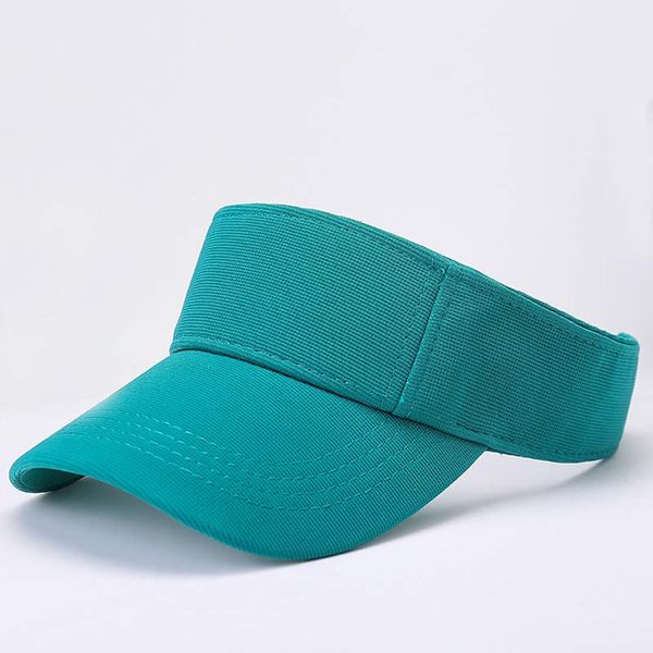 

plain summer sun visor caps running tennis golf visor hats sporty style black white royal blue khaki dusty pink turquoise red, Blue;gray