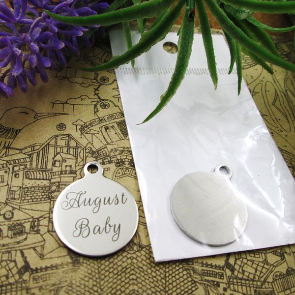 

40pcs--"august baby"stainless steel charms more style for choosing diy charms pendants for necklace, Bronze;silver