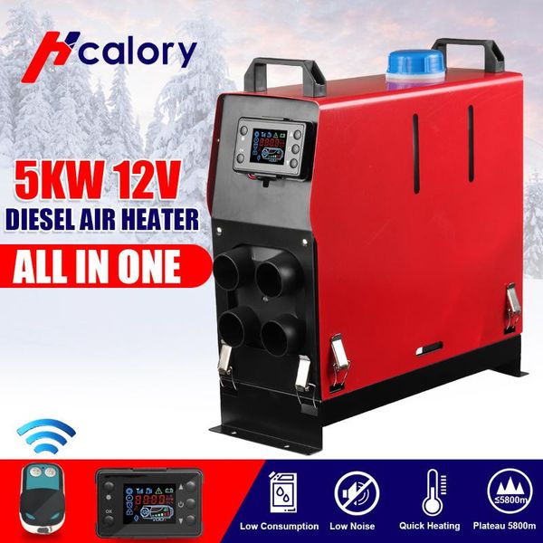 

all in one 5000w air diesels parking heater 5kw 12v car heater for trucks motor-homes boats bus +lcd key switch +remote control