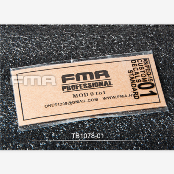 

fma peq-15 f1 / f3 battery box sticker tb1078, Black;gray