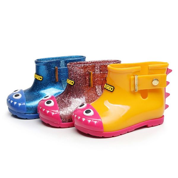 

2019 classic children' shoes pvc rubber kids babys cartoon shoes children' water waterproof rain boots, Black;grey