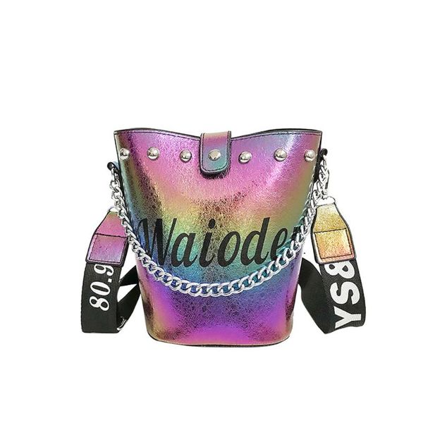 

women's bag fashion rivet bucket bag women letter print crossbody bags for woman clutch handbag for teenager phone purse sac