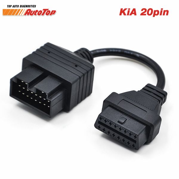 

2018 for kia sportage diagnostic cable obd 20 pin to obd 2 16pin car diagnostics adapter 20 pin for kia 20pin obd2 car connector