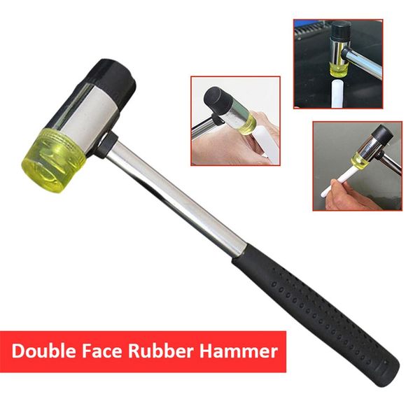 

25mm double face soft tap rubber hammer for multifunctional hand tool hard plastic and non slip plastic grip perfect tool