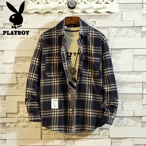 

men's casual shirts loose vintage lattice men shirt button black korean long sleeve koszule meskie oversized coat bb60ncs, White;black