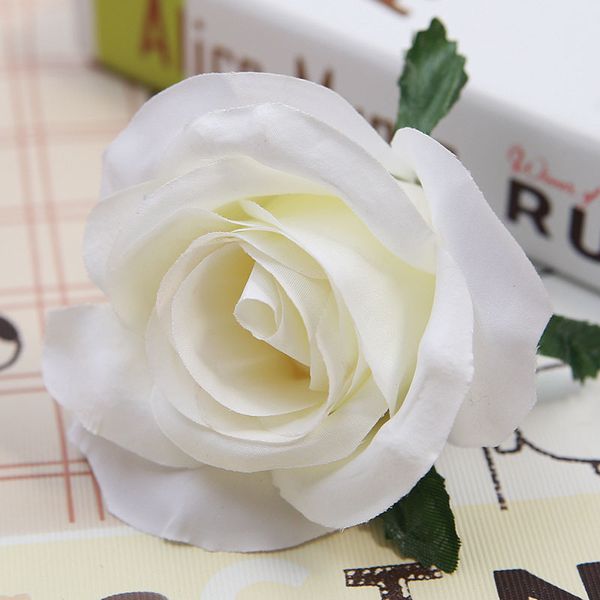 

9 см 6 цветов искусственные цветочные головки роза для diy супермаркет фон дороги светодиодные свадебные шелковые декоративные цветы букет