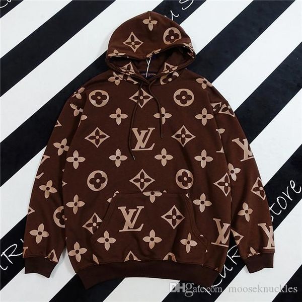 

19fw new luxurious brand design vintage monogram sweater hoodie men women fashion casual streetwear sweatshirts outdoor shirts, Gray;blue