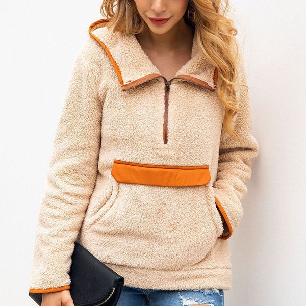 

женщины повседневная толстовки с капюшоном осень с длинным рукавом сращивание толстовки женская одежда lady winter tops 07, White