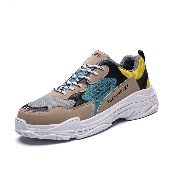 

зима 2019 года новая корейская версия увеличена мужская обувь, Black