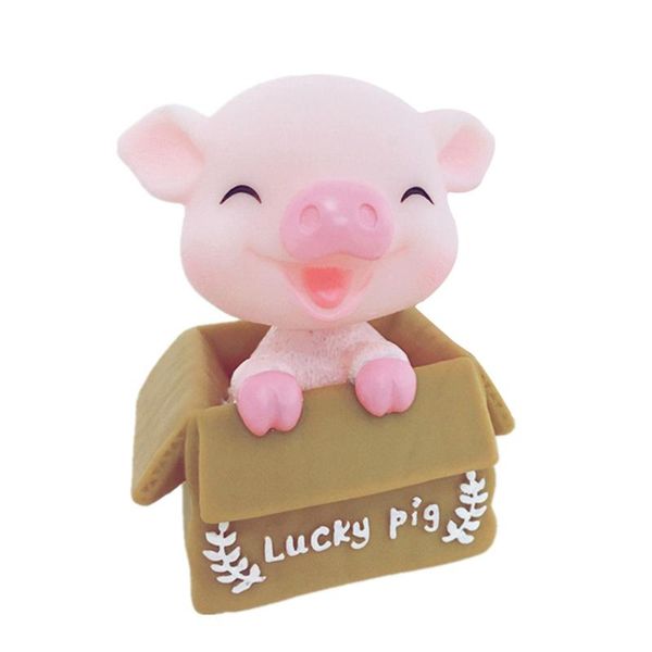 

car decoration cartoon nodding dashboard lucky pig ornament for home