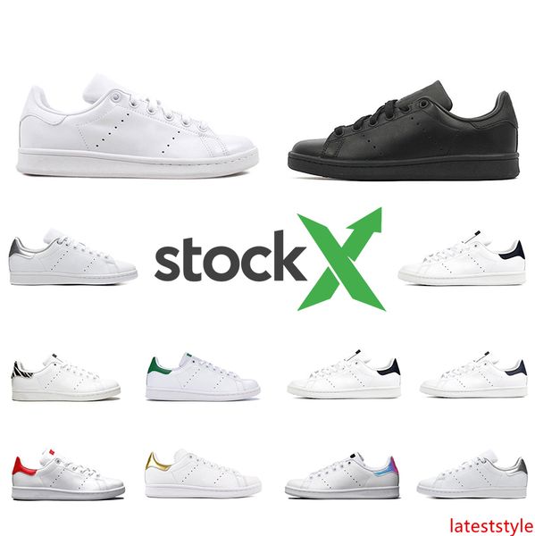 

stock x smith men women flat sneakers green black white navy blue oreo rainbow stan designer mens casual trainer outdoor sports shoes 36-44