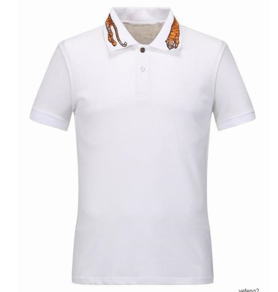 

gucci gucci gg мужская дизайнерская футболка polo spring t-shirt дизайнерские рубашки поло high street вышивка подвязки змеи маленькая пчела, White;black