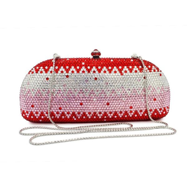 

color diamond evening bag women metal colorful crystal clutch evening bags