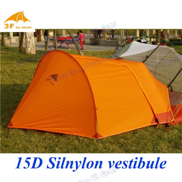 

15d nylon ultralight vestibule 3ful gear aluminium pole professional outdoor camping tent