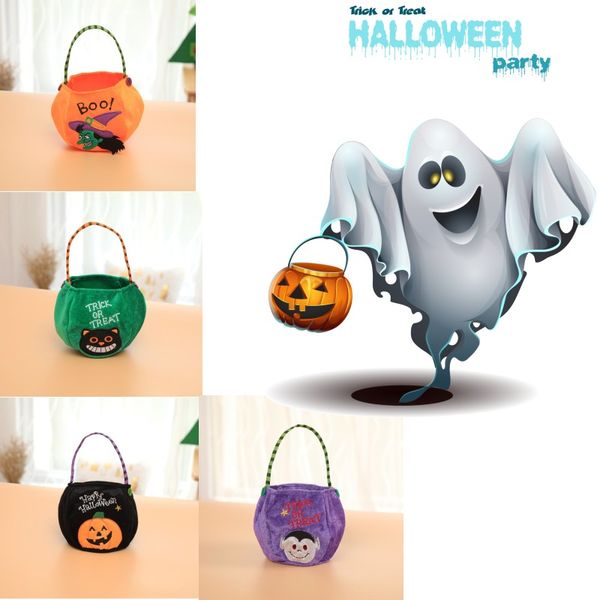 

дети хэллоуин конфеты сумки золотой бархат тыквы ведьмы конфеты ведро хэллоуин кошелек или лечить конфеты украшение партии