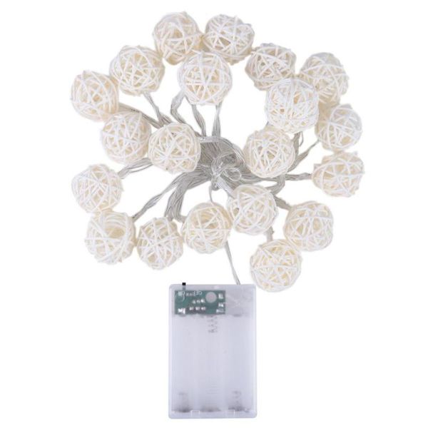 

2m 20led rattan ball led string lighting wedding party curtain light