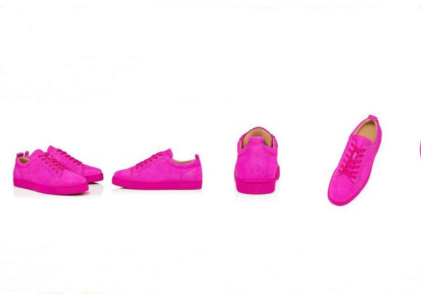 

excellent new designer red bottom junior casual shoes spike luxury shoes mens women party wedding suede sport sneakers box dust bag, Black