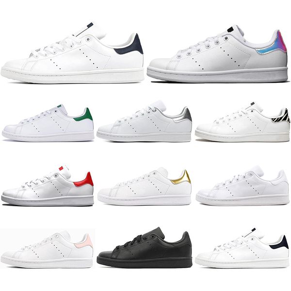 

2020 smith shoes brand women men oreo fashion sneakers casual leather superstars skateboard punching white shoes size 36-44, Black