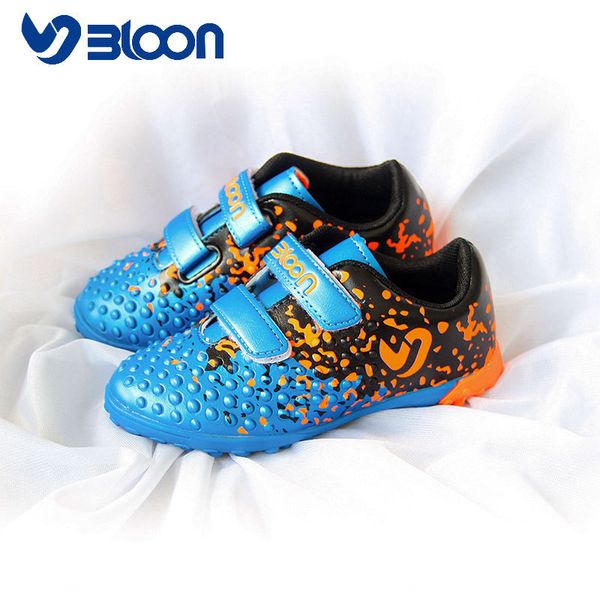 

size 26-31 little kids soccer shoes indoor tf football boots boys girls children football sneakers, Black