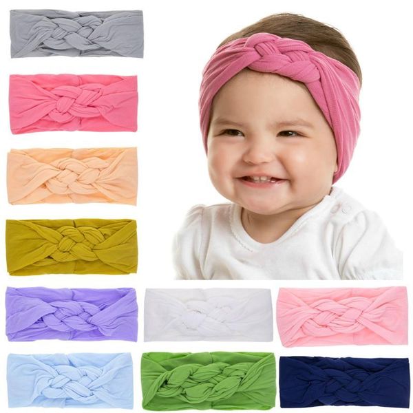 10 cores headbands infantil do bebê Headband algodão para bebê meninas chinês Knot Nylon Hairband Elastic Para Acessórios de cabelo