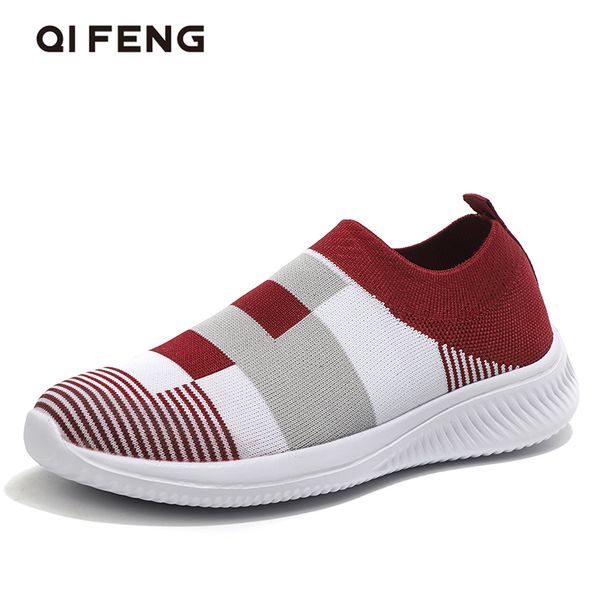 

running shoes women spring sport shoes large size summer new mesh sneakers breatheable sock sneaker women flats slip on