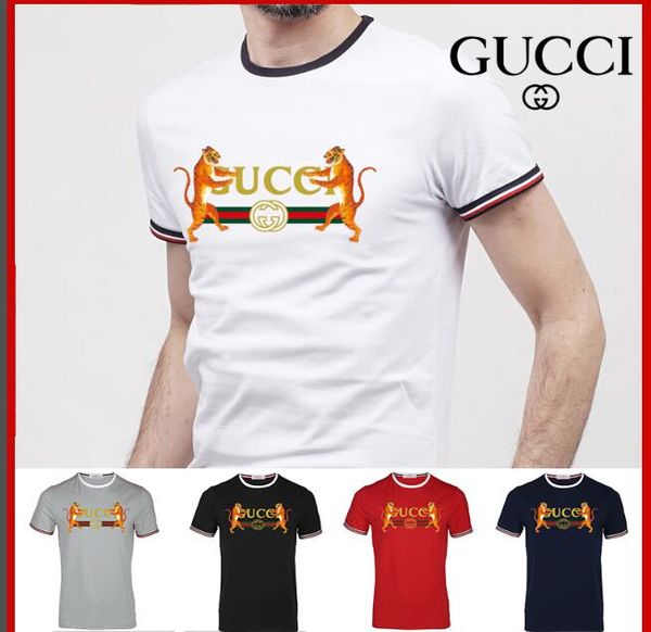 

2019 new clothing 9 colors round-neck short sleeve men's t-shirt men's fashion european size t-shirts casual men's t-shirt, White;black