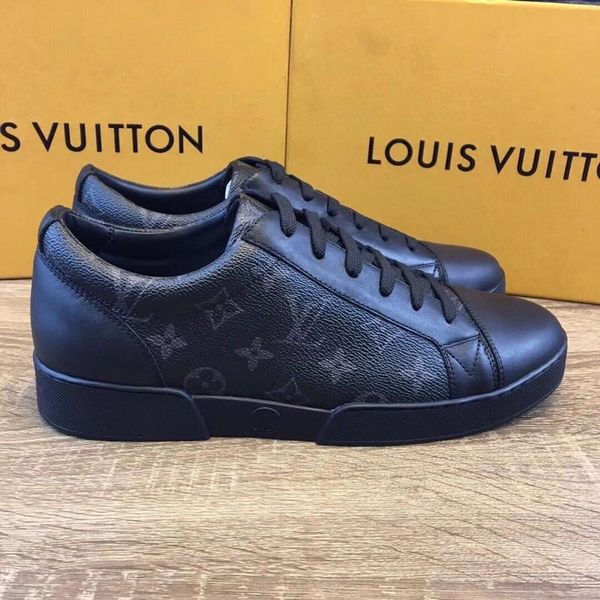 

2019 new famou luxury gentleman dermi up ca ual neaker with and genuine leather port running hoe breathable 38 45, Black